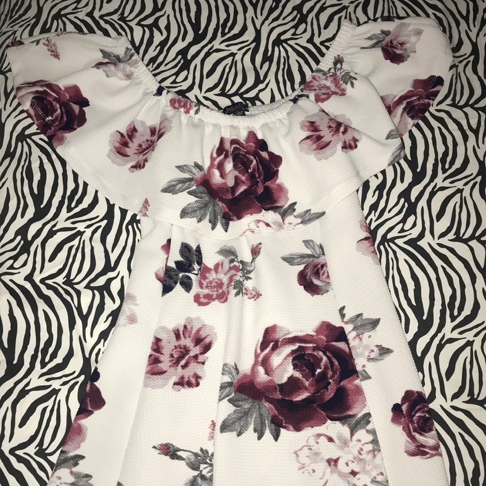 Floral off the shoulder dress